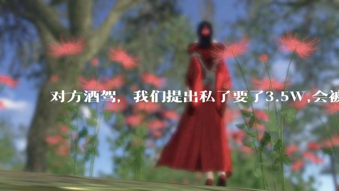 对方酒驾，我们提出私了要了3.5W,会被认为敲诈勒索吗？